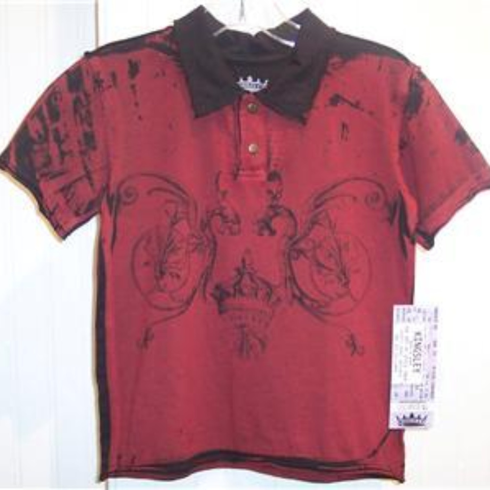 KINGSLEY AARRRHH! POLO RED SIZE 3T *NWT*